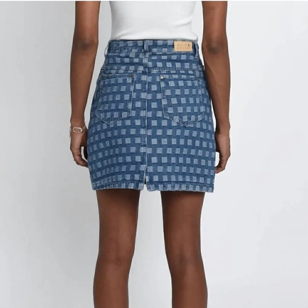 Molly Bracken Printed Denim MiniSkirt for Women